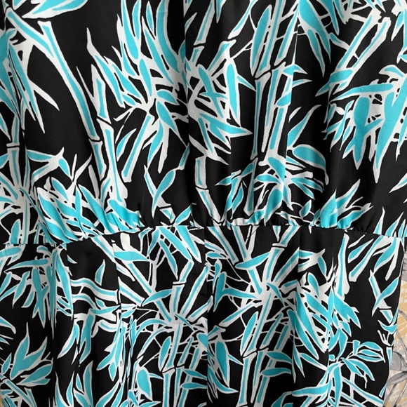 Michael Kors Blue & Black Button Up Sleeveless Collared Summer Dress Size 6 - Picture 7 of 8